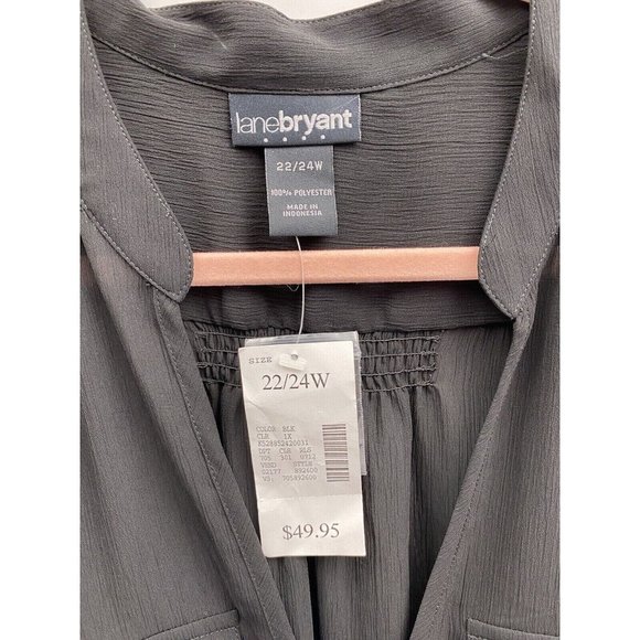 Lane Bryant Woman's Blouse, Size 22/24W, Black Polyester Sheer Shirt , NWT - Picture 8 of 10